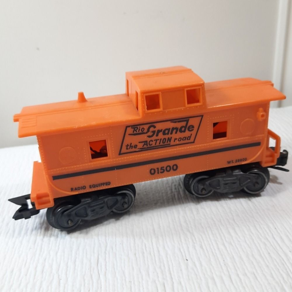 Marx Trains Rio Grande The Action Road Short Stack Caboose 01500 Orange Plastic